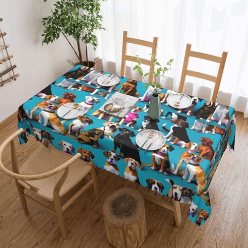 Nappe Beagle rectangulaire d'exception en tissu imprimé haut de gamme pour réception - 2