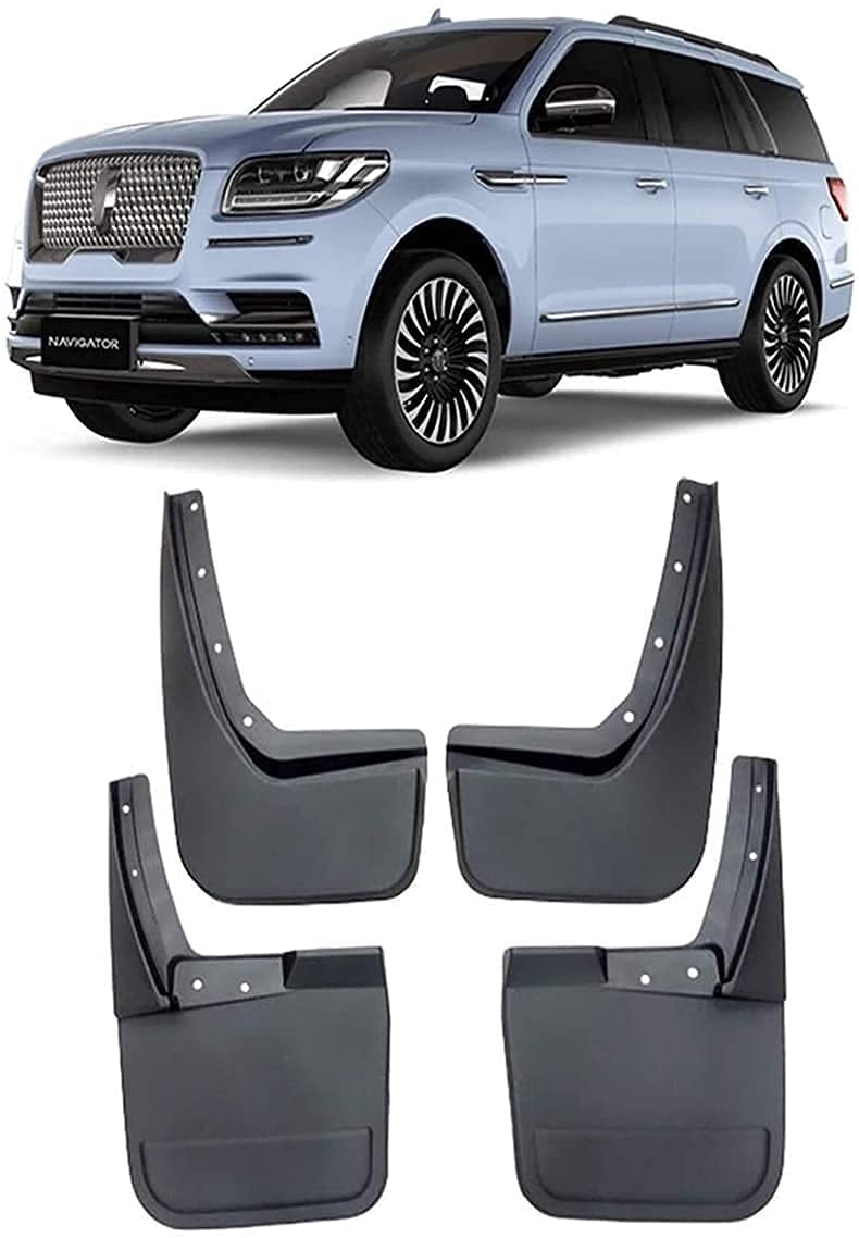 4 Stück Auto-Schmutzfänger für Lincoln Navigator 2018-2019, Schmutzfänger vorne und hinten, Kotflügel, Spritzschutz, Auto-Außenzubehör