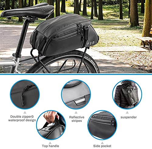 Bolsa de camello para bicicleta de montaña impermeable y ajustable al asiento trasero 4