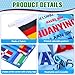 Tatuo 4 Pcs International World Flags Decoration Set International Welcome Banner Porch Country String Flag Bunting for Around The World Classroom Sports Clubs Soccer Bar Party Decorations