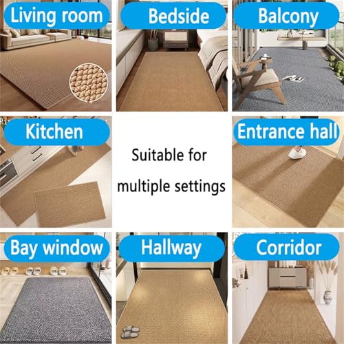 Tapis en sisal lavable antidérapant intérieur extérieur - 5
