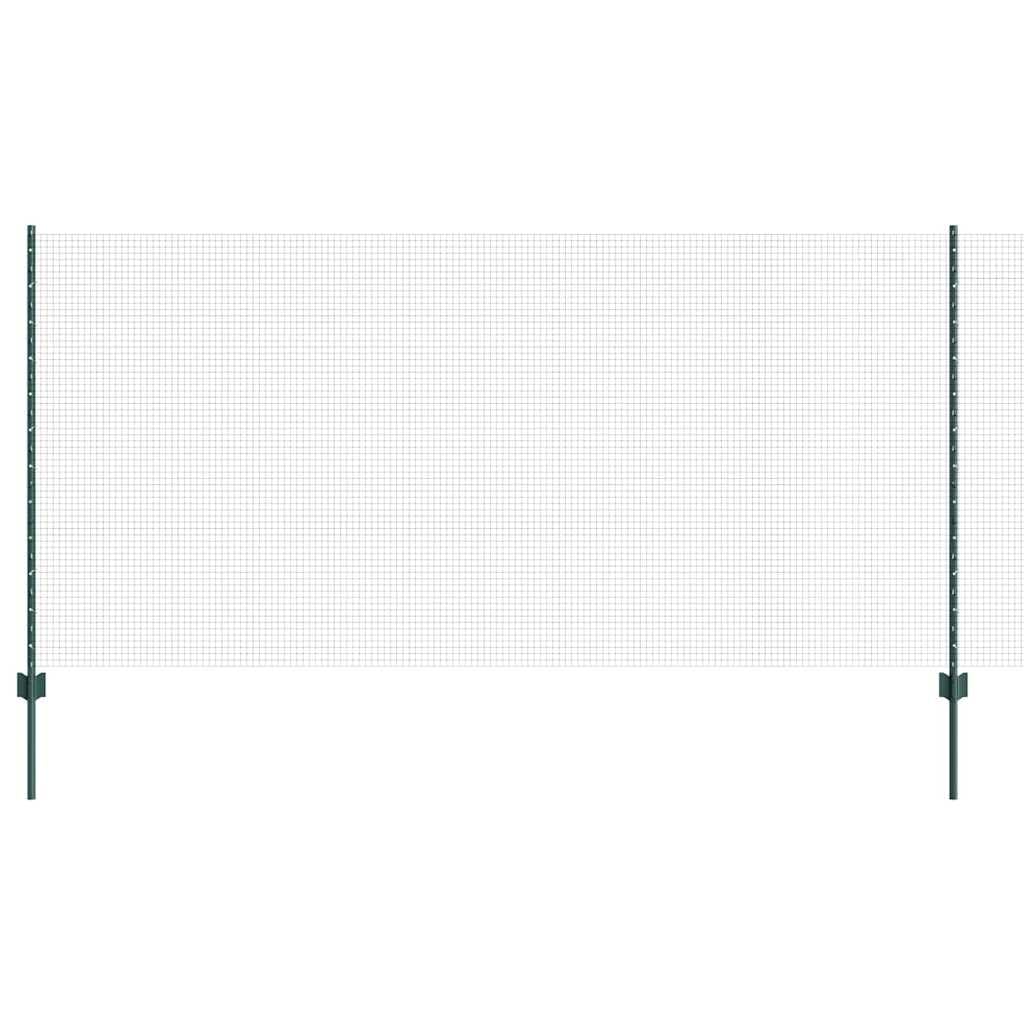Outdoor Privacy Fence with Steel and PVC Posts 1.2 x 50m Green Garden Panel Set Durable UV Resistant Easy Assembly for Patio Terrace Boundary