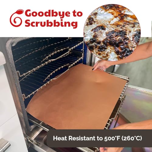 Cooks Innovations Non-Stick Oven Protector Mat - Heavy Duty Nonstick Oven Rack Liners to Protect Convection, Electric, Gas, & Microwave Ovens - BPA & PFOA Free Heat Resistant Baking Mat