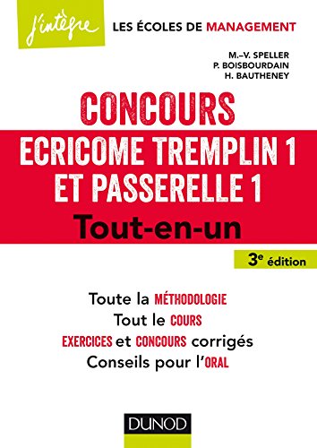 Télécharger Concours Écricome Tremplin 1 et Passerelle 1 - 3e éd. - Tout-en-un: Tout-en-un PDF Ebook En Ligne