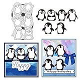 BENECREAT Animal Cutting Dies, Cute Penguin Carbon Steel Embossing Templates Metal Stencils for Scrapbooking, Album Photo, Card Making