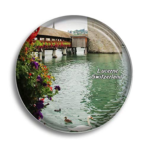 Fridge Magnet Switzerland Swan Lake Lucerne Glass Magnets for Refrigerator Souvenirs Cute Crystal Magnet Decor for Whiteboard Office Home Gift