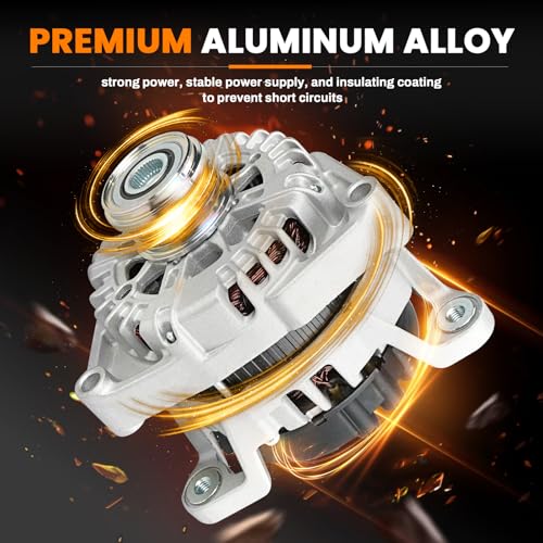 Image of 11654 130A Alternator for Chevrolet Cruze 2012-2015 1.4L Turbo | Fits Cruze Limited 2016; 12V 5-Groove Clutch Pulley, Replaces 13581891 13588290 13597227