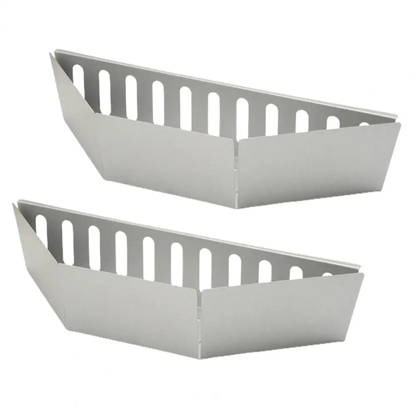 Soporte de Cesta carbón Acero Inoxidable for Asar, cestas briquetas Carbono contorneadas, Accesorios Barbacoa Calor equilibrado for Exteriores, 2 uds para Cocina(Thick 6mm)