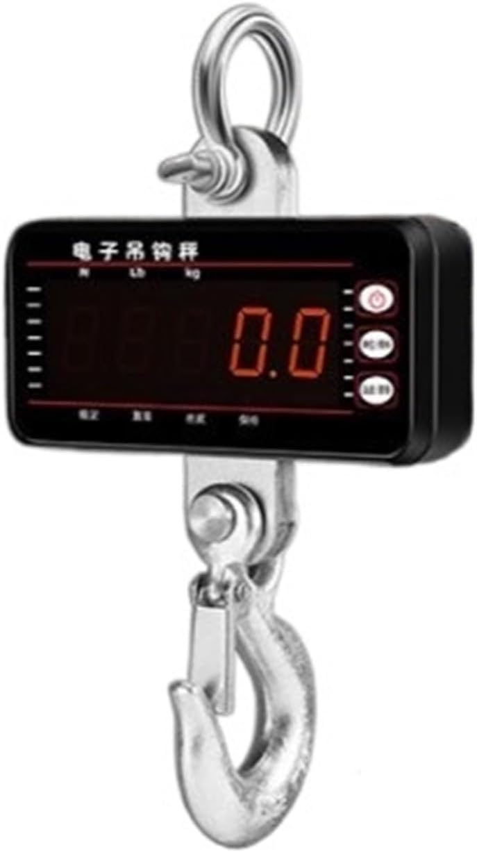 Portable Digital Crane Scale 1500kg/1000kg/500kg Digital Crane Scale with 65ft Remote Control Heavy Duty Hanging Scale LED Industrial Hook Weighing Scales (1500KG Black 1)