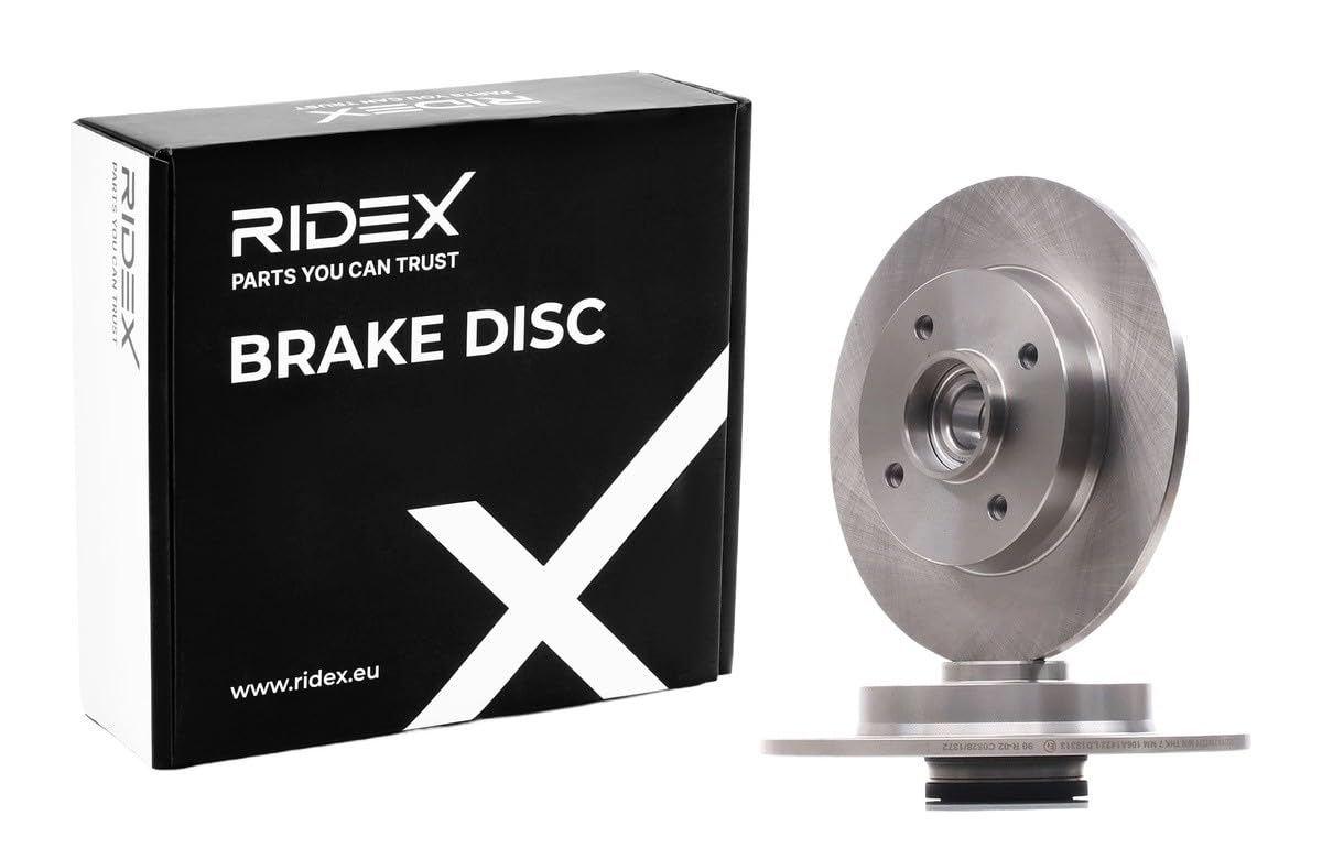 RIDEX 3405B1132 Juego para eje Kit de discos de freno y pastillas Trasero con accesorios con muelle con anillo sensor magnético incorporado con cojinete rueda Compatible con PEUGEOT