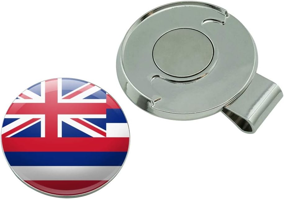 review GRAPHICS & MORE Hawaii State Flag Golf Hat Clip with Magnetic Ball Marker