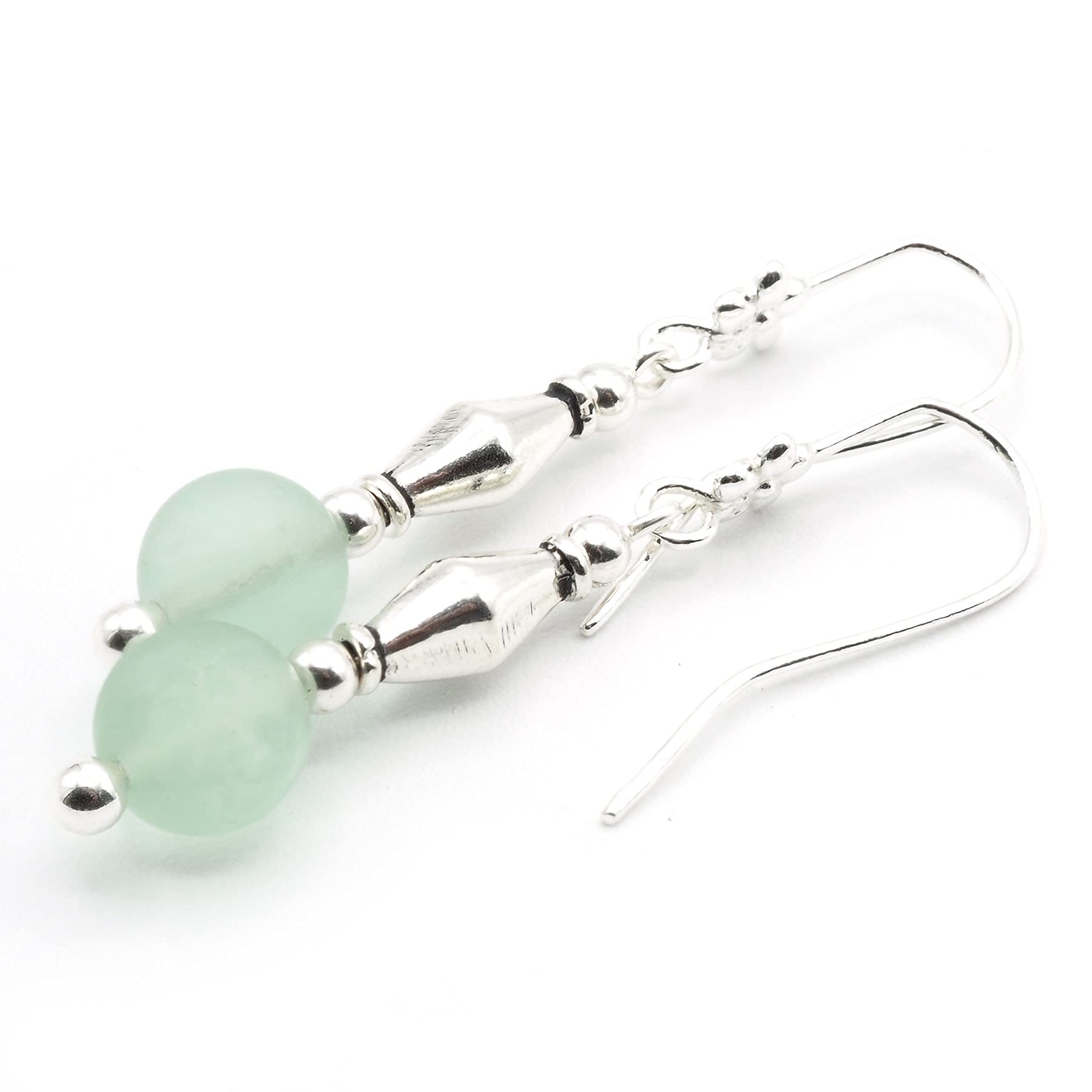 Pendientes Fluorita Verde y Plata 925