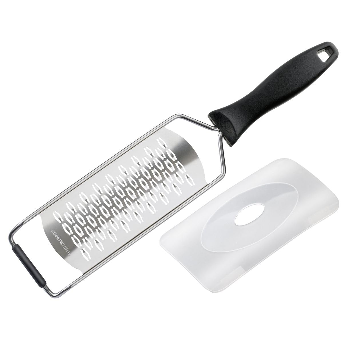 Fackelmann FM Professional 22242 Râpe à fromage coupe grossière, Râpe à fromage, Râpe à légume, Râpe à légumes manuelle, Râpe cuisine, Râpe, Acier inoxydable, Plastique, 32 x 6,​5 x 2,​5 cm