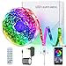 Produktbild SUNGYIN LED Strip Streifen Farbwechsel Lichterkette 5M RGB mit Fernbedienung und Bluetooth Kontroller Sync zur Musik, Anwendung für Schlafzimmer, Party und Feriendekoration[Energieklasse A+]