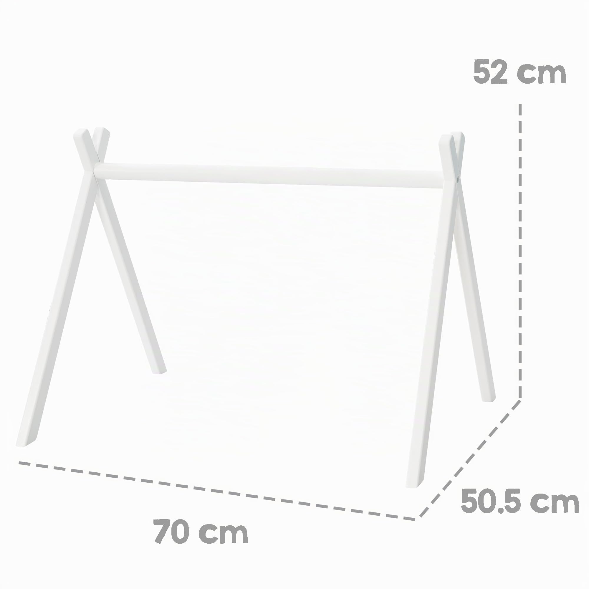 roba Palestrina per Neonati e Bambini - Metodo Montessori - per la Coordinazione - 0-6 mesi - Accessori in Peluche da Appendere - Legno Massiccio - Bianco
