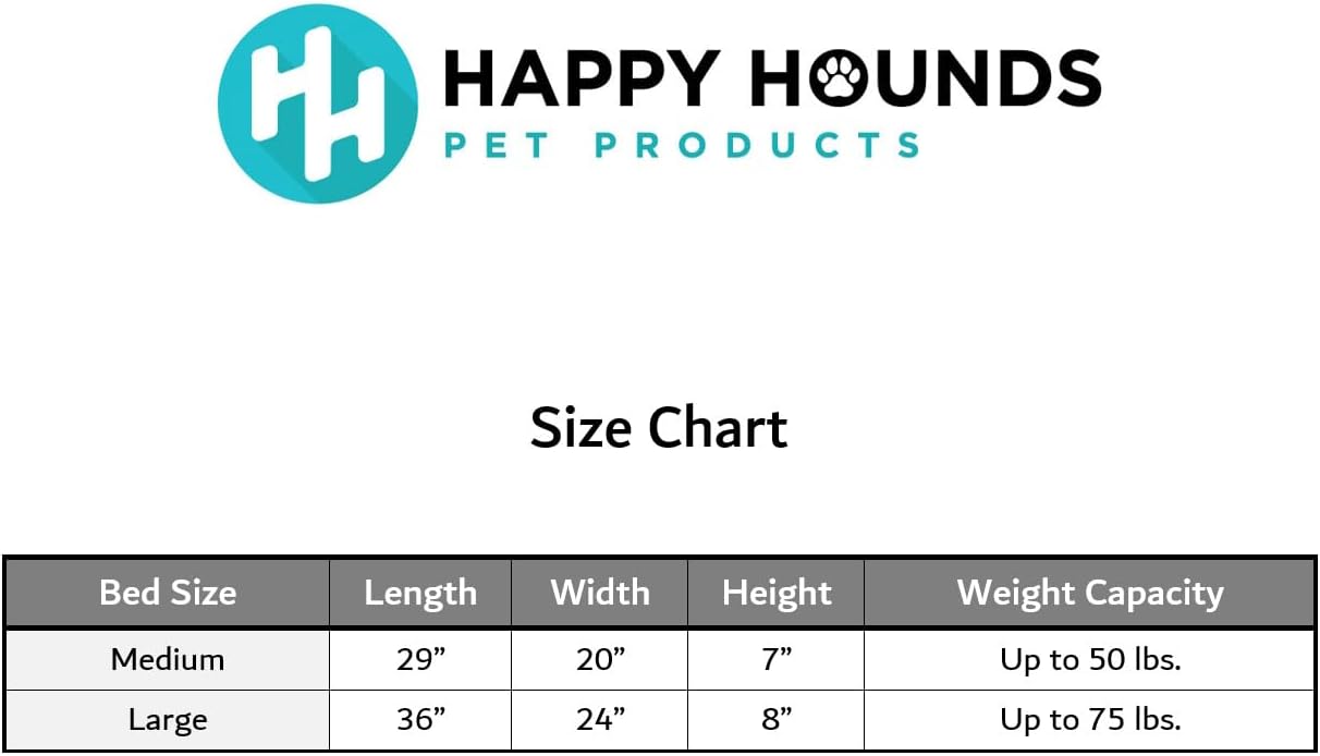 Happy Hounds Luna Sofa Dog Bed, Denim, Large (36" x 24")