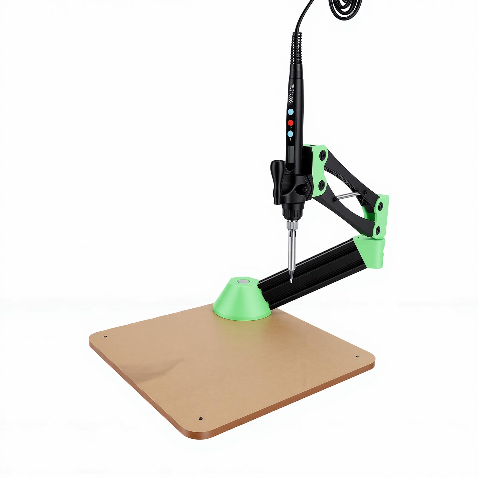 Fafeicy Kit di Inserimento a Caldo 80W con 6 Punte M2 M3 M4 M5 M6 M8, Parallelogramma Saldatore per Inserti Filettati e Pezzi Complessi (Lega di alluminio + acrilico)