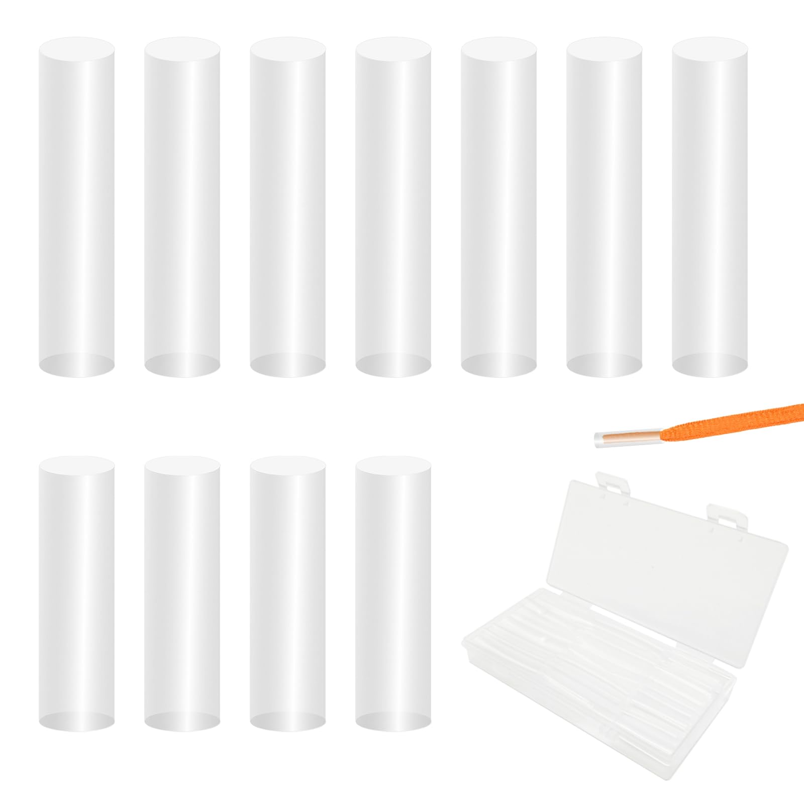 Photo 1 of YQSLBULKY Aglets for Shoelaces Repair Kit, 50Pcs Heat Shrink Shoe Lace Tips for Sneakers, Easy DIY Shoelace End Caps, Plastic Shoelace Tips Replacement for Shortening or Fixing Frayed Ends