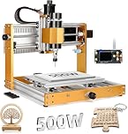 LUNYEE 3018 PRO MAX CNC Machine 500W All-Metal CNC Router Machine 3 Axis Limit Switches & Emergency-Stop with GRBL Offline Control for Cutting Wood Acrylic MDF Plastic, Working Area: 300 x 180 x 80mm