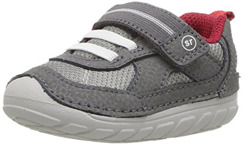 Stride Rite Baby-Boy's SM Jamie Sneaker, Grey, 3 W US Infant