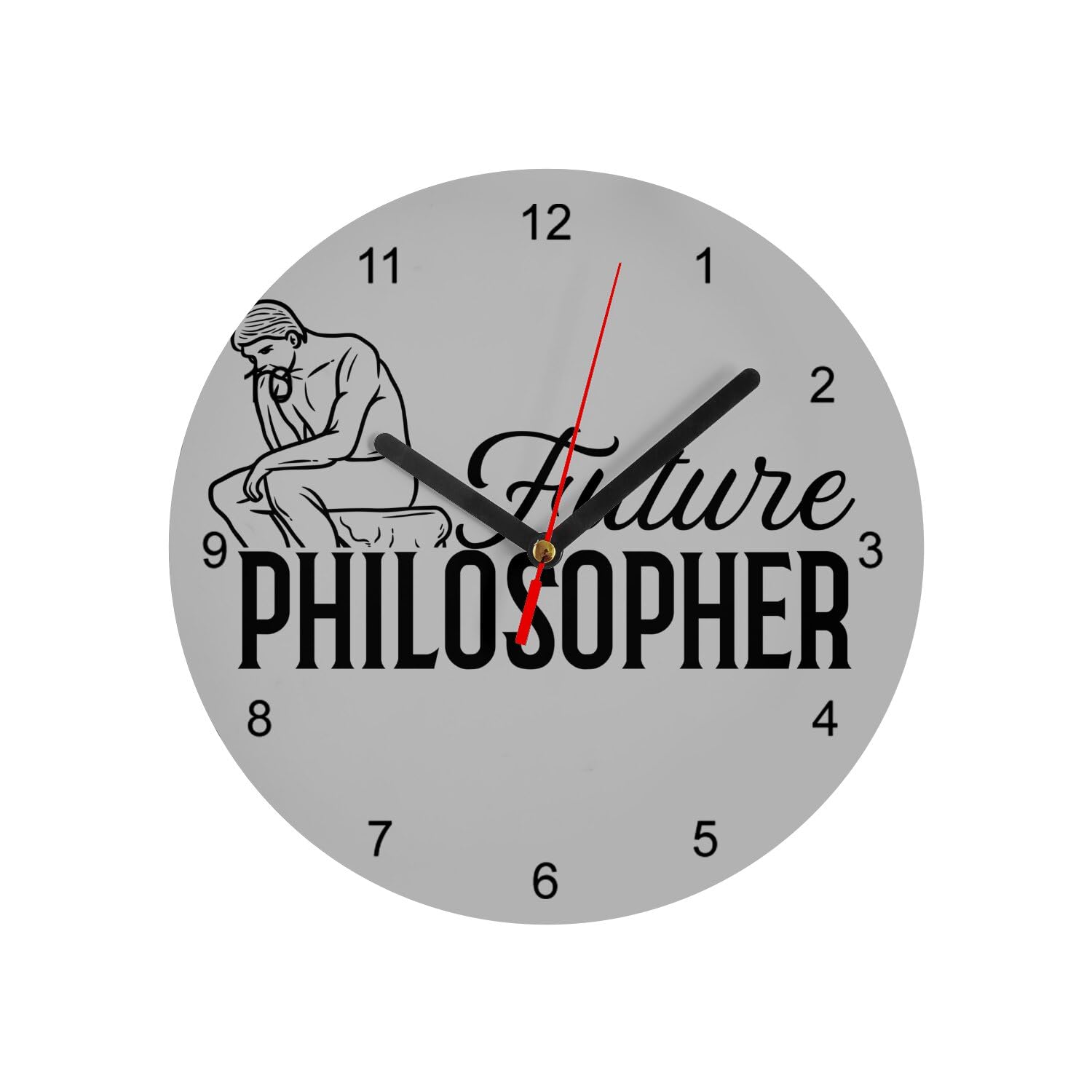 Horloge murale en verre gris design élégant 20 cm Fabulous