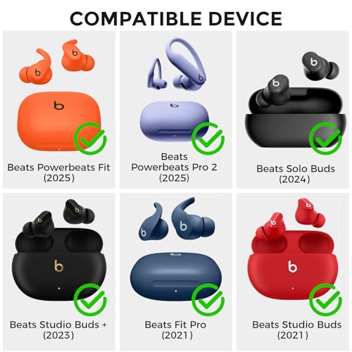 Almohadillas Beats Fit Pro y Studio Buds+ que caben en la funda de carga con ajuste hermético 3