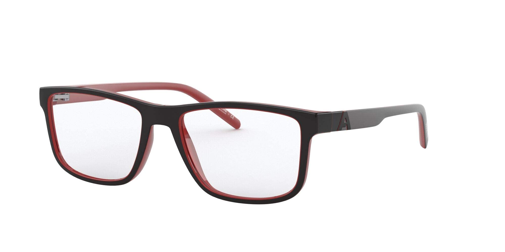Arnette Men's AN7183 Krypto Square Prescription Eyeglass Frames, Grey On Red/Demo Lens, 51 mm