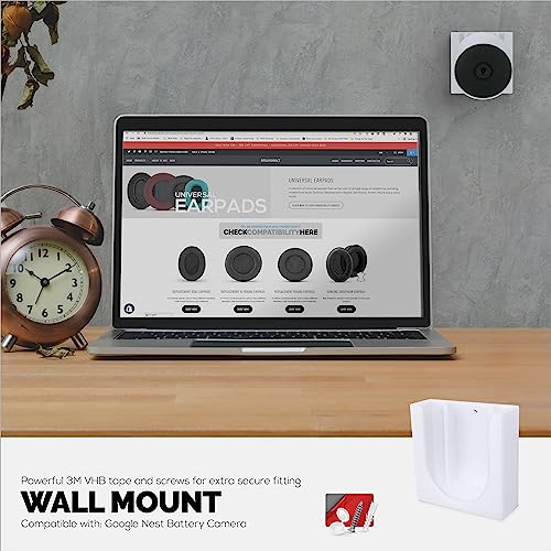 Support mural pour caméra Google Nest blanc avec fixation facile