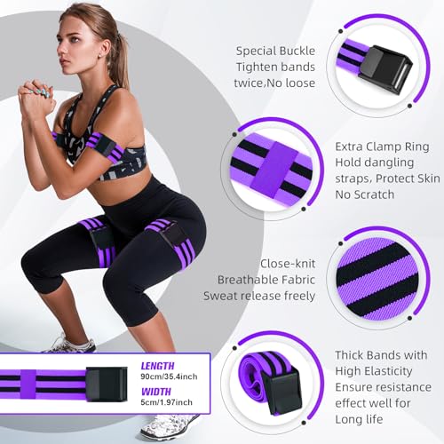 Image of Booty Bands, Blood Flow Restriction Bands for Women /Men, Adjustable BFR Training Bands for Glutes & Hip Building, Occlusion Resistance Bands