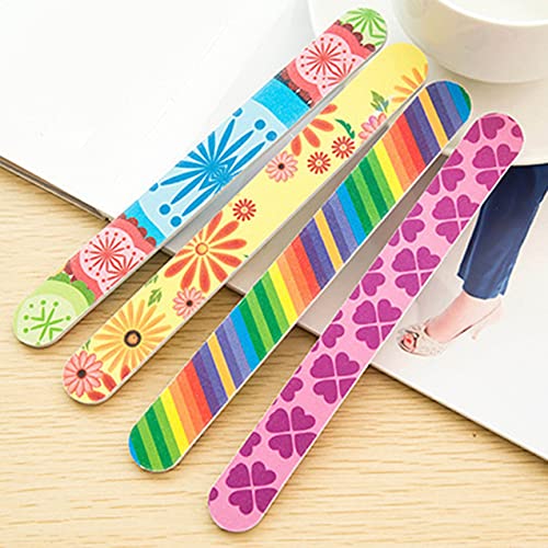 Zhou-YuXiang 1pc Mode farbige doppelseitige Nagelfeile Reparatur Schleifen Regenbogen BAU Streifen Nagel Vertrag Farbe… – Bild 5