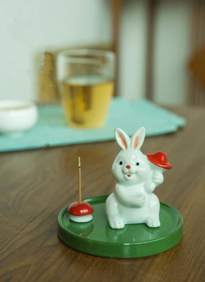 Amazon｜お香立 お線香立 香立 お香置き 線香立て 可愛い猫柄 兎柄 香