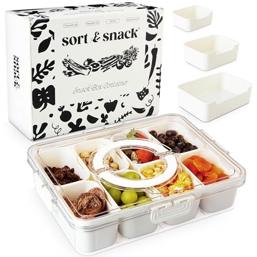 Sort & Snack 10 in 1 Large Snackle Box Container, Dishwasher safe...