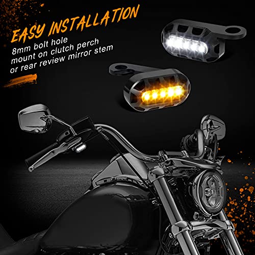 Quasco Led Motorcycle Turn Signals Switchback Mini Blinkers Handlebar Marker Light Compatible With Harley Sportster 1200 Iron 883 #TOP6