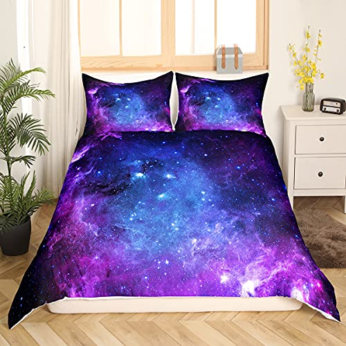 Galaxy Bettwäsche Set 135x200 cm für Mädchen Jungen Kinder Sternenhimmel...