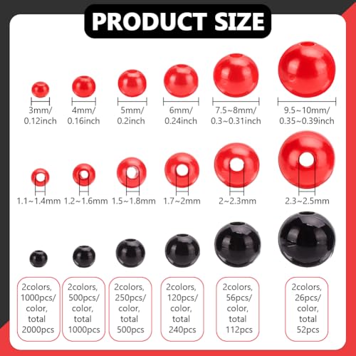 Perles de satin rouge et noir pour fabriquer facilement des bijoux punk faits main