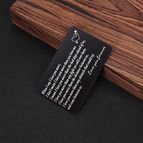 Personalized Engraved Wallet Card Insert for Husband Boyfriend - I Choose You - Romantic Custom Love Message Metal Card for Him from Wife Girlfriend for Birthday Christmas Valentines Anniversary Day4