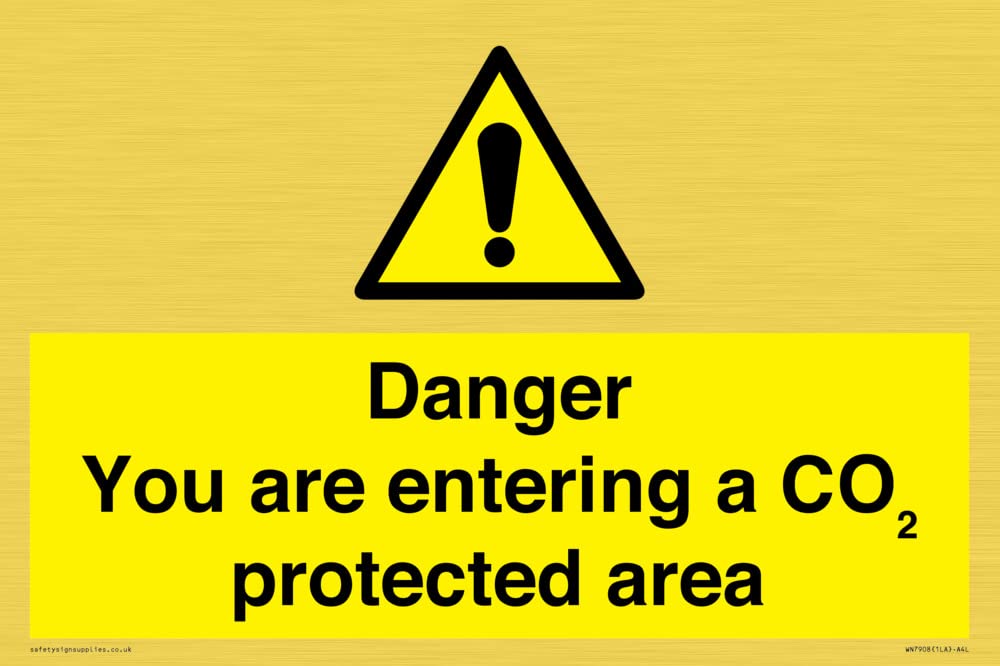 Danger you are entering a COâ‚‚ protected area Sign - 300x200mm - A4L