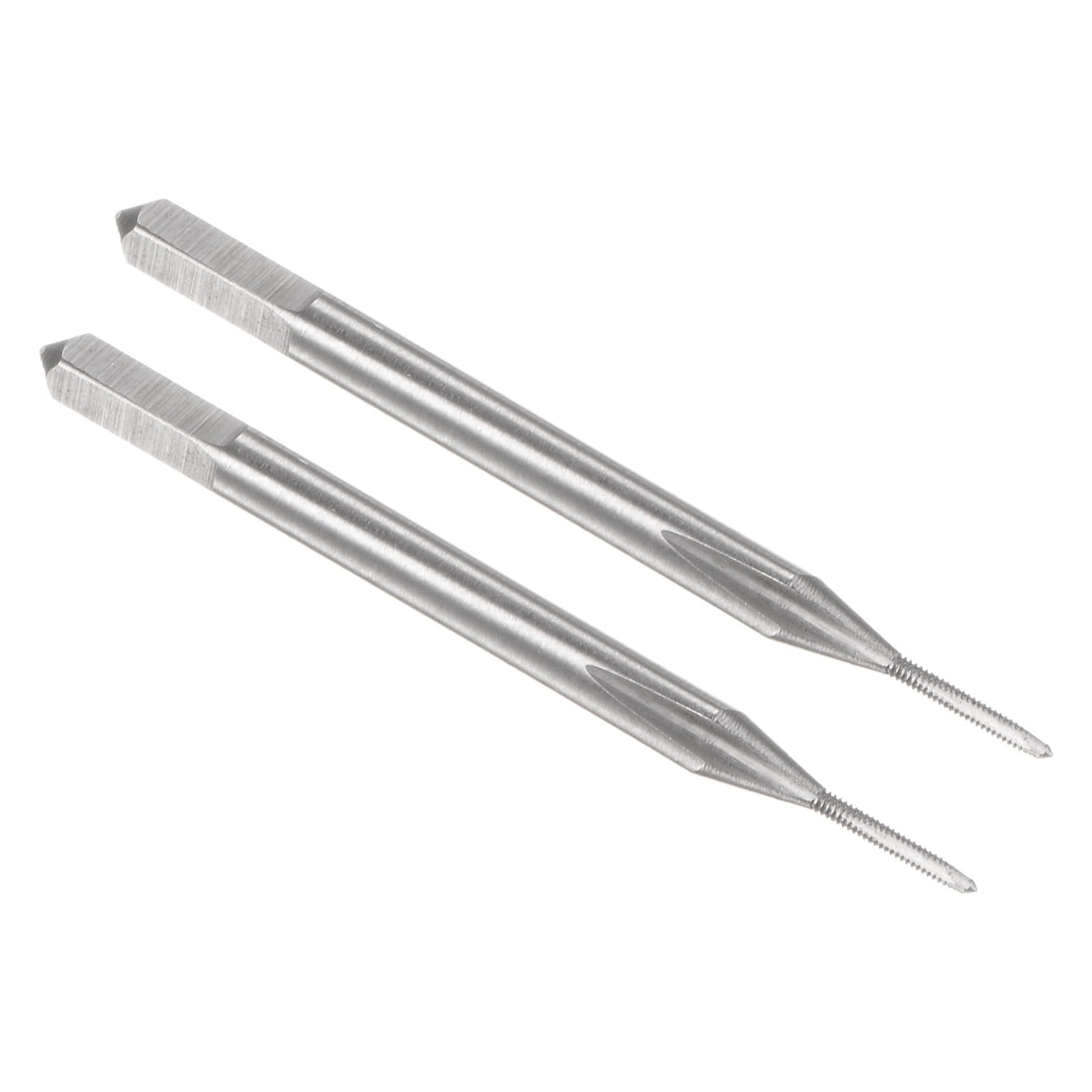 uxcell Metric Machine Taps M0.8 x 0.2mm H2 High Speed Steel 3 Straight Flutes Screw Tapping Threading Machinist Repair DIY Tool 2pcs