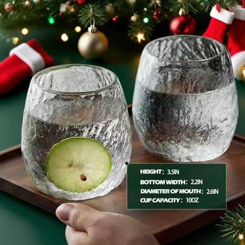 HUKNFC Hand Blown Whiskey Glass Set – Premium Borosilicate Glass Old Fashioned Glasses with Metal Ice Cubes, Tongs & Gift Box – Perfect for Whiskey, Water, Milk, Wine,Beer,Juice & Cocktails — view 4