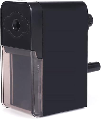 JITEM Sacapuntas Sacapuntas manual para lápices de colores, 3 engranajes de grosor ajustable, sacapuntas de escritorio para dibujar arte, lápices de