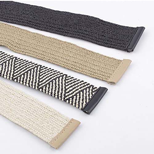 Rojeam Women Straw Woven Elastic Belts for Dress Shorts Jeans Pants Fashion Ladies Belt Waist Dress Band4
