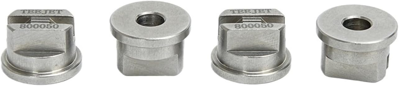 SS304/316 Recessed Tip Flat Fan Spray Nozzle, 0-110° Adjustable Angle 0.10mm Precision Orifice for Industrial Coating & Metal Processing(800050-SS 304)