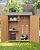 Garveelife Shed Outdoor Storage Cabinet, Wooden Garden Sheds, Outside Tool Organizer with Waterproof Roof, Shelves and Lockable Door for Patio Hallway and Backyard (Natural, 48.8"x15"x63.8")