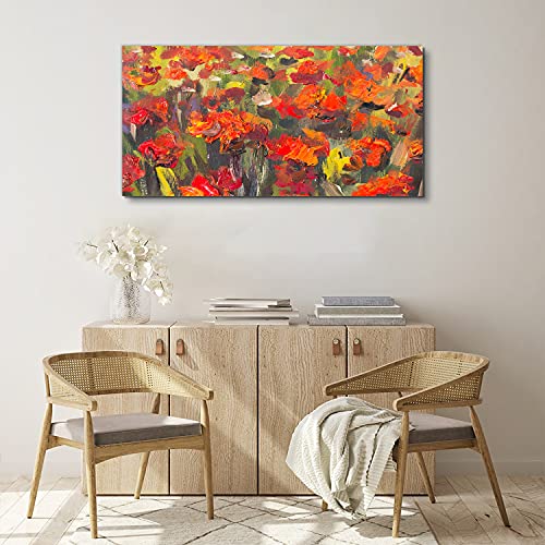 Impression décoration murale fleurs maki 120x60 grand tableau moderne
