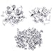 100 x Stainless Steel Stud Earrings Flat Pad (2 Sizes) with 100 Pieces Earring Backs for Earring Making, Total 200 Pieces