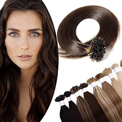 18" SEGO Nano Ring Tip Hair Extensions Real Human Hair [1g*50Strands] #12/613 Golden Brown&Bleach Blonde Micro Loop Beads Pre Bonded Remy Hair Straight (50g)