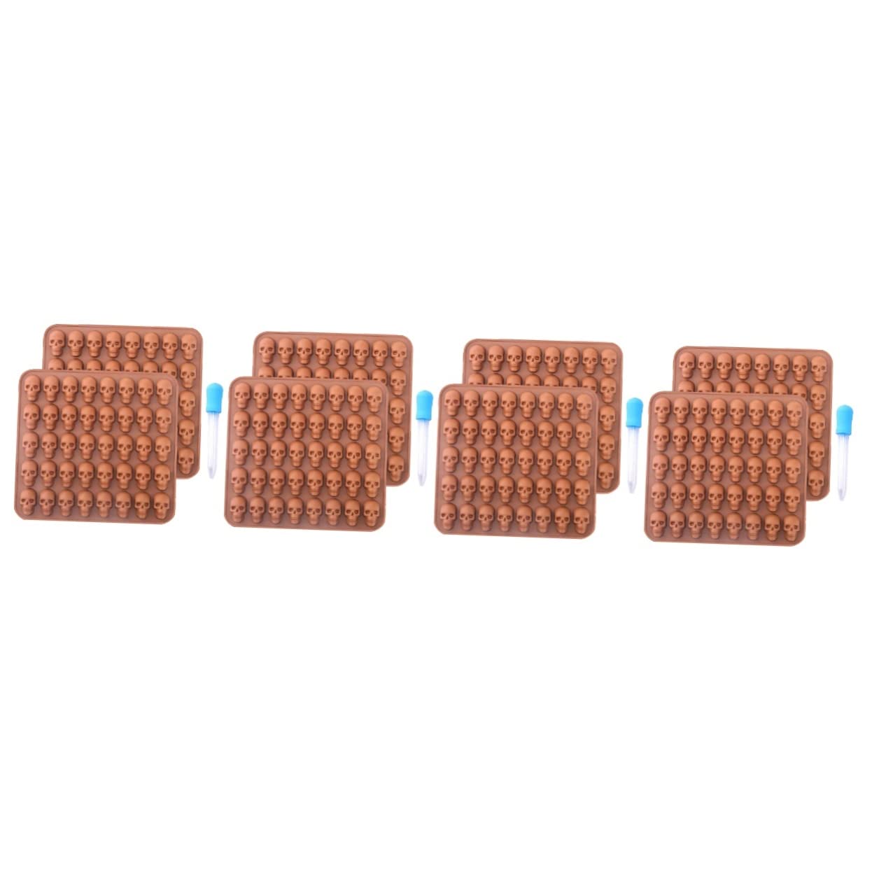 MAGICLULU 4 Ensembles Moules à Biscuits Silicone Halloween de Moules Pipette pour Pâtisserie Bonbons et Outil Diy et Réutilisable
