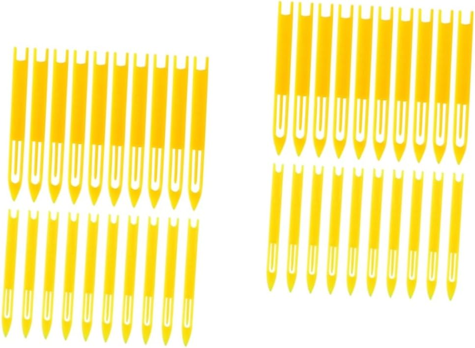 Lurrose 40pcs Plastic Fish Net Repair Needles Sewing Accessories for Fishing Net Mending Plastic Knitting Tools Includes Each