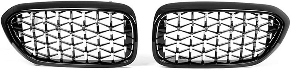 New Star ABS Front Grilles Compatible with BMW 4 Series F32 F33 F36 2014-2019 420i 428i 435i (F36 Sedan, Silver+Black)