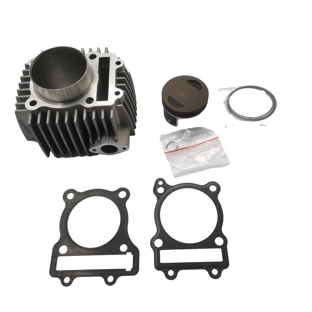 Dreammotion Kit cilindro blocco motore grande 212cc con pistone + guarnizione speciale per Zongshen ZS190 Z190 Z190 2 valvole Pit Dirt Bike Parti (argento)